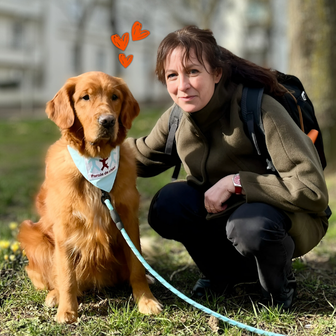 bénévole et son chien